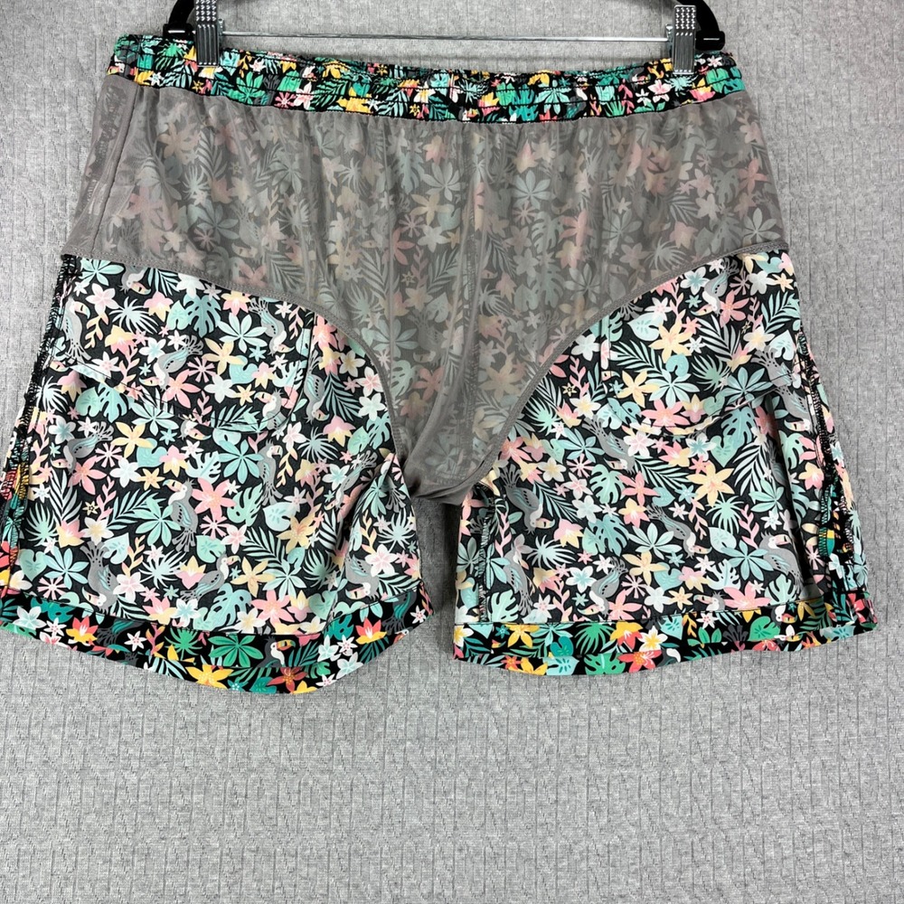 Chubbies Hawaiian Swim Trunks Mens XXL 36 Black Tropical Toucan Floral Shorts - Picture 8 of 10